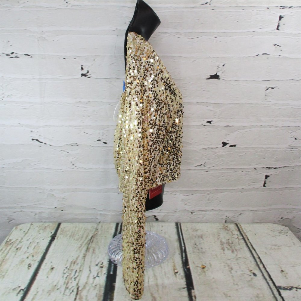 Verdusa One Shoulder Cropped Sequined Top - Picture 3 of 9